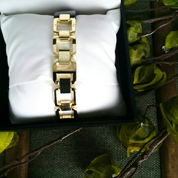 Peck & Peck Watch W/ Faux Tortoiseshell Band Brown - Picture 2 of 3